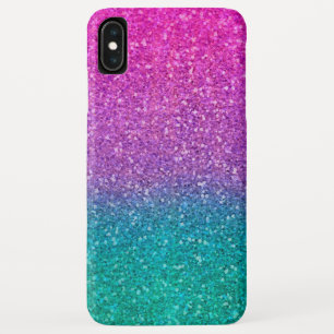 Roze Blauwgroen Aqua Blue en Paarse Sparkly Glitte Case-Mate iPhone Case