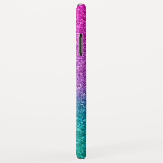 Roze Blauwgroen Aqua Blue en Paarse Sparkly Glitte Case-Mate iPhone Case (Achterkant/rechts)
