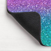 Roze Blauwgroen Aqua Blue en Paarse Sparkly Glitte Muismat (Hoek)