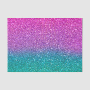 Roze Blauwgroen Aqua Blue en Paarse Sparkly Glitte Tissuepapier