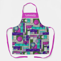 Roze Blauwgroen Art Deco-Glas in lood