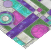 Roze Blauwgroen Art Deco-Glas in lood Tafelkleed (Gekanteld)