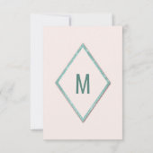 Roze Blauwgroen Blauw Faux Glitter Sequin sparen d Save The Date (Achterkant)