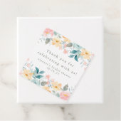 Roze Blauwgroen Bloemen Vrijgezellenfeest Custom D Bedankjes Labels (In situ)