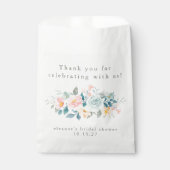 Roze Blauwgroen Bloemen Vrijgezellenfeest Custom D Bedankzakje (Voorkant)