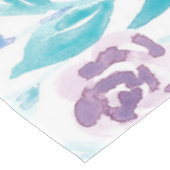 Roze Blauwgroen Blue Spring Waterverf Flowers Patr Tafelkleed (Gekanteld)