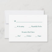 Roze Blauwgroen Bourgogne Floral Wedding RSVP (Achterkant)