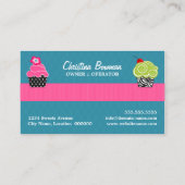 Roze Blauwgroen broodbakkerij Visitekaartje (Achterkant)