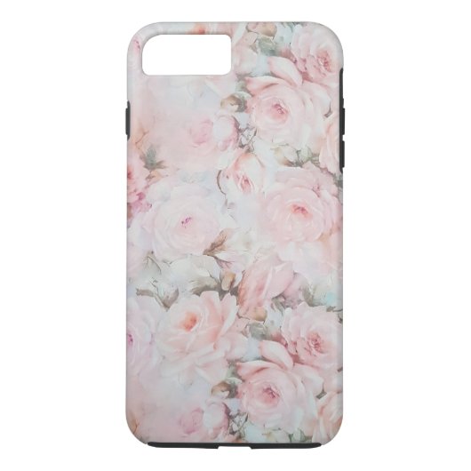  roze blauwgroen elegante rozen Case-Mate iPhone case (Achterkant)