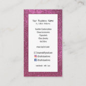 Roze Blauwgroen Floral Glitter Etsy Home Crafter L Visitekaartje (Achterkant)