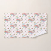 Roze Blauwgroen Gele Eenhoorn Kleurrijk Bad Handdoek (Handdoek)