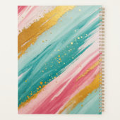 roze blauwgroen goudverf planner (Achterkant)