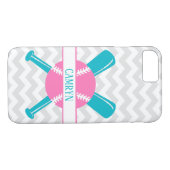 Roze Blauwgroen Grijze Softball-telefooncel Case-Mate iPhone Case (Achterkant (Horizontaal))