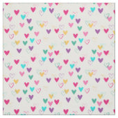 Roze Blauwgroen hartendoppen Stof (Swatch)