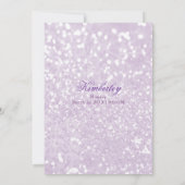 Roze blauwgroen lavendel marmer glitter Quinceañer Kaart (Achterkant)