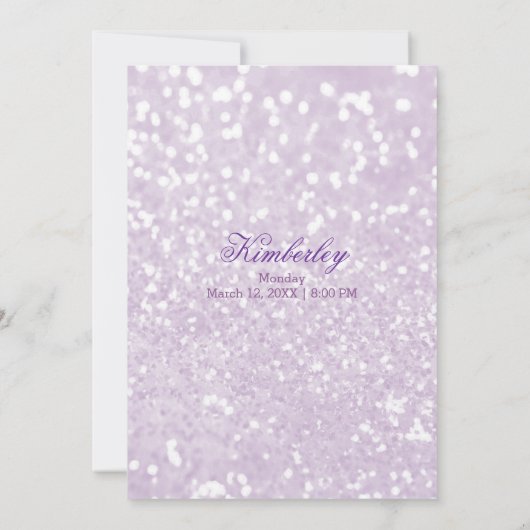 Roze blauwgroen lavendel marmer glitter Quinceañer Kaart (Achterkant)