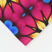 Roze & Blauwgroen mediterrane stijl Fleece Deken (Hoek)