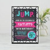 Roze Blauwgroen meisjes Sprong & Play Trampoline P Kaart (Staand voorkant)