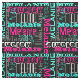 Roze Blauwgroen naam Aangepaste moderne collage me Stof