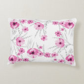 Roze blauwgroen olifant meisje Custom naam Kussen (Achterkant)