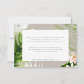 Roze, blauwgroen + orchidee tropische florale omhu save the date (Achterkant)