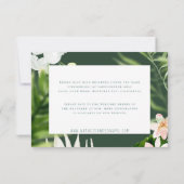 Roze, blauwgroen + orchidee tropische florale omhu save the date (Achterkant)