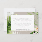 Roze, blauwgroen + orchidee tropische florale omhu save the date (Achterkant)