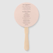 Roze, blauwgroen + orchidee tropische wondbruiloft handwaaier (Achterkant)