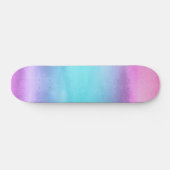Roze Blauwgroen Paarse Waterverf Persoonlijk Skateboard (Horizontaal)
