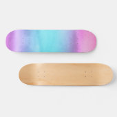 Roze Blauwgroen Paarse Waterverf Persoonlijk Skateboard (Horizontaal)