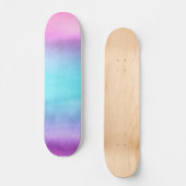 Roze Blauwgroen Paarse Waterverf Persoonlijk Skateboard (Voorkant)