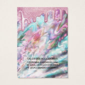 Roze Blauwgroen Pearl Opal Glitter Drivers Veroorb Visitekaartje (Achterkant)