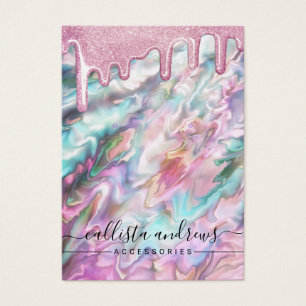 Roze Blauwgroen Pearl Opal Glitter Drivers Veroorb Visitekaartje