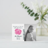 Roze Blauwgroen Roos Bat Mitzvah Save-the-Dates Advieskaart (Staand voorkant)