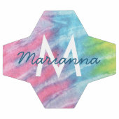 Roze Blauwgroen tinnaam en Initiaal op maat Voetbal (Enkel)