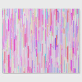 Roze blauwgroen waterverf abstracte strepen patroo cadeaupapier (Vlak)