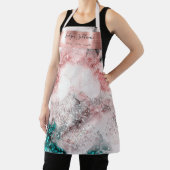 Roze Blauwgroen Waterverf Beauty Professional Schort (Insitu)