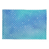 Roze Blauwgroen Zee Ocean Shells Mermaid Monogram  Kussensloop (Achterkant)