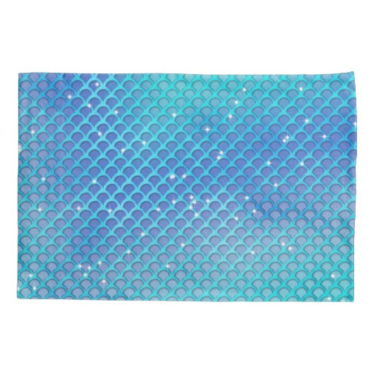 Roze Blauwgroen Zee Ocean Shells Mermaid Monogram Kussensloop (Achterkant)