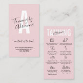 Roze Bleek looien Aftercare Simple Visitekaartje (Voorkant / Achterkant)