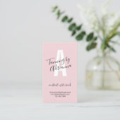 Roze Bleek looien Aftercare Simple Visitekaartje (Staand voorkant)