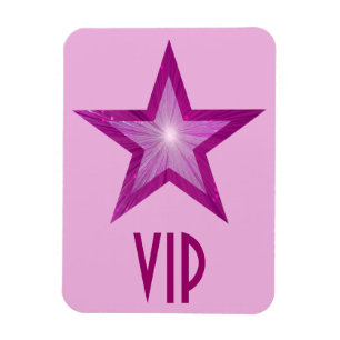 Roze bleek-roze Star 'VIP' flexibele magneet