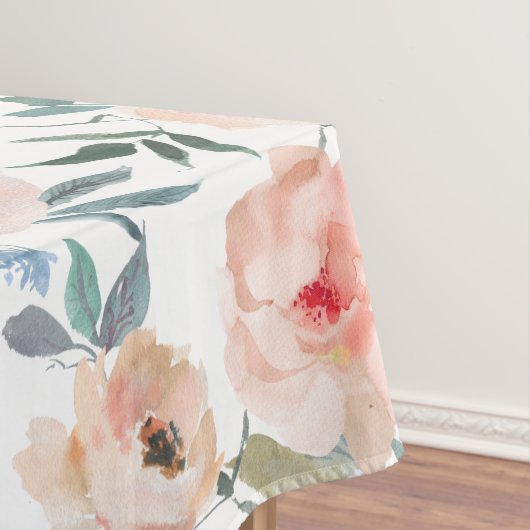 Roze bleekblauwe Waterverf Tablecloth Tafelkleed (Voorbeeld)