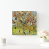 Roze bleekboom in Blossom Reminiscence of Mauve Vierkante Klok (Huis)