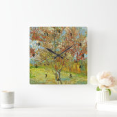 Roze bleekboom in Blossom Reminiscence of Mauve Vierkante Klok (Huis)