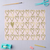 Roze bleekheid en gouden harten tissuepapier (Craft)