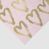 Roze bleekheid en gouden harten tissuepapier (Detail)