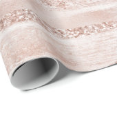 Roze bleekheid Glitzy Glitter Sparkle Cadeaupapier (Rol Hoek)