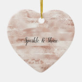 Roze bleekheid Glitzy Glitter Sparkle Keramisch Ornament (Voorkant)