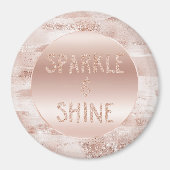 Roze bleekheid Glitzy Glitter Sparkle Magneet (Voorkant)